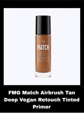 FMG Match Airbrush Tan Deep 1.0 Fluid Ounces Vegan Retouch Tinted Primer